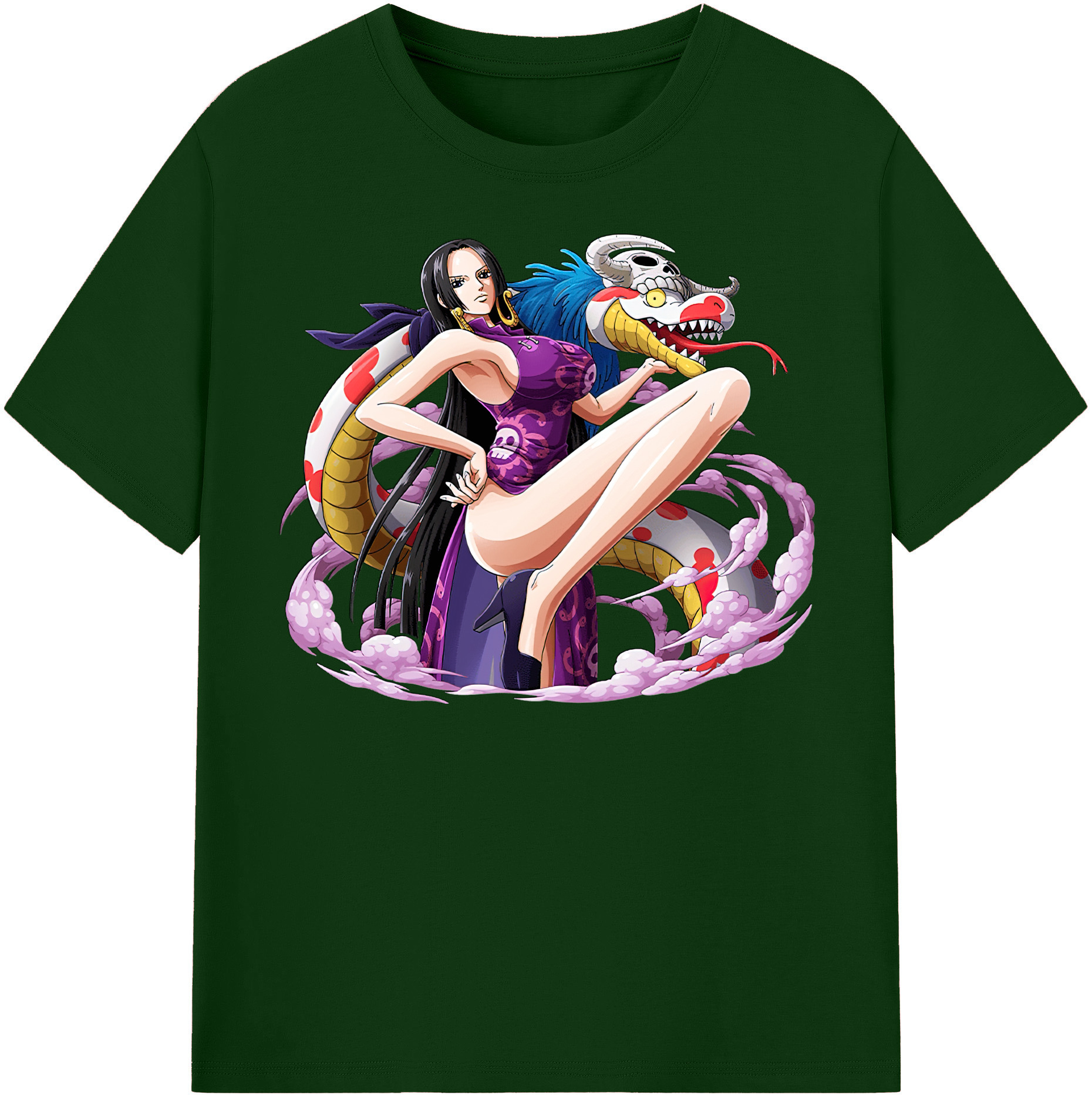 ワンピース ボア・ハンコック ONE PIECE Boa·Hancock 綿100％半袖Tシャツ（フロントプリント）